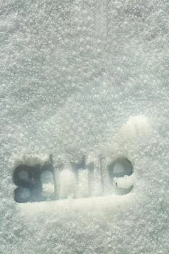 Abstract winter snow bakcground with subtle marks and copy space Stock Photos