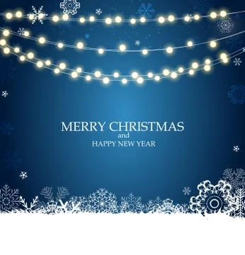 Abstract Winter Snow New Year and Merry Christmas Natural Background. Vector Illustrazione stock