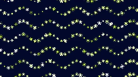 Abstract winter snowflake wave background with seamless festive star pattern Stock Footage 334138930