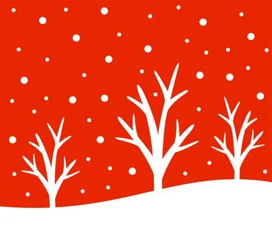 Abstract winter trees Stock Illustration