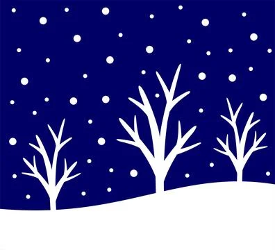 Abstract winter trees Stock Illustration