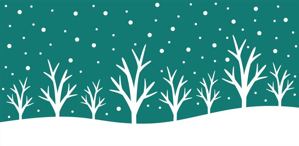 Abstract winter trees Stock Illustration