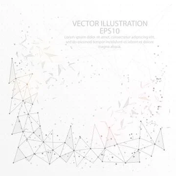 Abstract wire frame background low poly. Stock Illustration