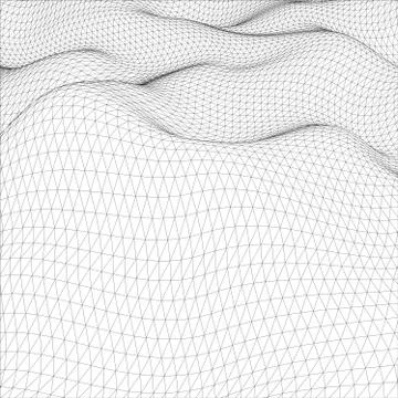Abstract wire-frame grid. Vector illustration Stock Illustration