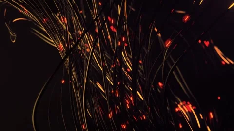 Abstract Wire Lights Technology Animation – Futuristic Digital Background Video stock 316477881