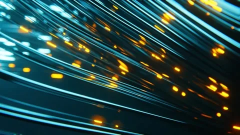 Abstract Wire Lights Technology Animation – Futuristic Digital Background Video stock 316477914