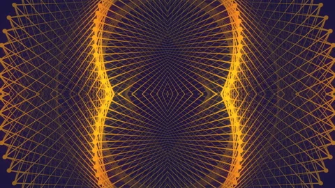 Abstract wire symmetrical structure background. 3d rendering loop animation 4K Stock Footage 231482864