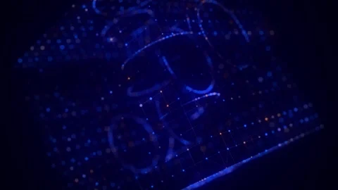 Abstract wireframe cube. Digital blockchain concept. Stock Footage 275854808