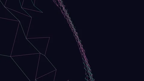 Abstract Wireframe Globe Network Grid Sphere Rotating on Dark Background Stock Footage 332493918