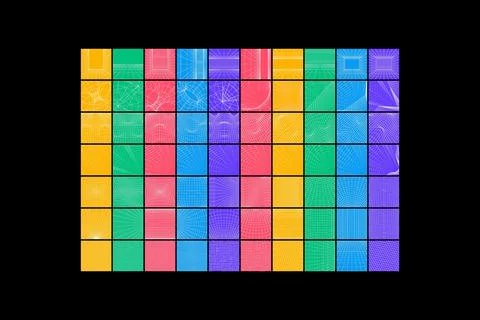 Abstract Wireframe Grid Background Collection Geometric Mesh Perspective Warp Stock Illustration