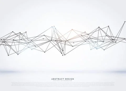 Abstract wireframe mesh on white background Stock Illustration