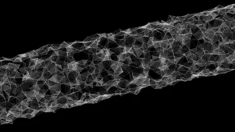 Abstract Wireframe Plexus Loop Background Full HD Stock Footage 69718387