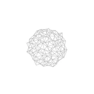 Abstract wireframe sphere 3D grid network connection graphic Stock Illustration