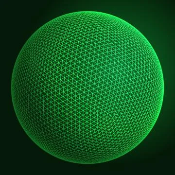 Abstract wireframe sphere Stock Illustration