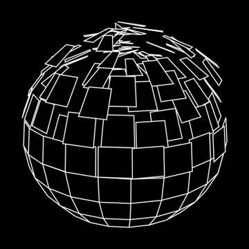 Abstract wireframe sphere Stock Illustration