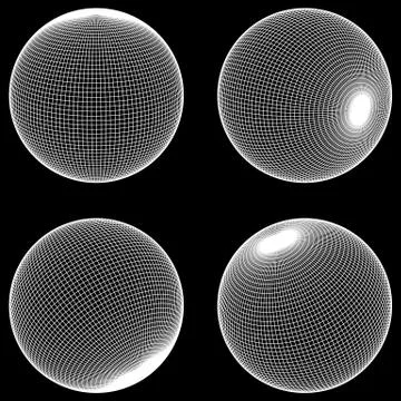 Abstract wireframe sphere Stock Illustration
