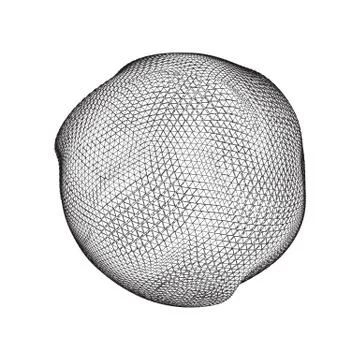 Abstract wireframe sphere Stock Illustration