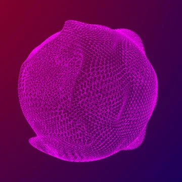 Abstract wireframe sphere Stock Illustration