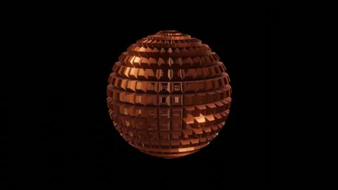 Abstract wireframe sphere model converting it's shaped into sci-fi object. Stock Footage 141200673