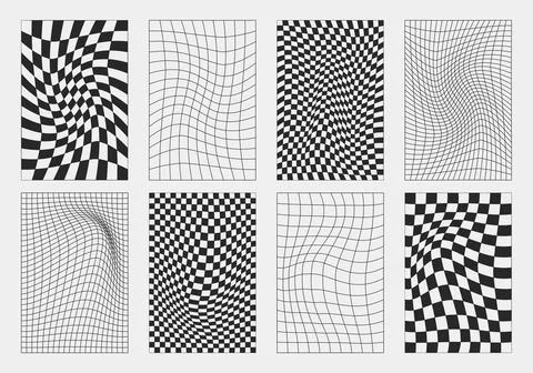 Abstract wireframes, cyberpunk elements and perspective black grids and sph.. Stock Illustration