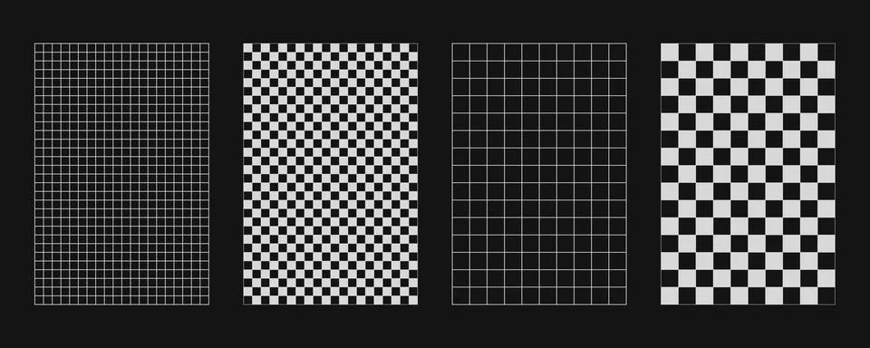 Abstract wireframes, cyberpunk elements and perspective white grids or sphere Illustrazione stock