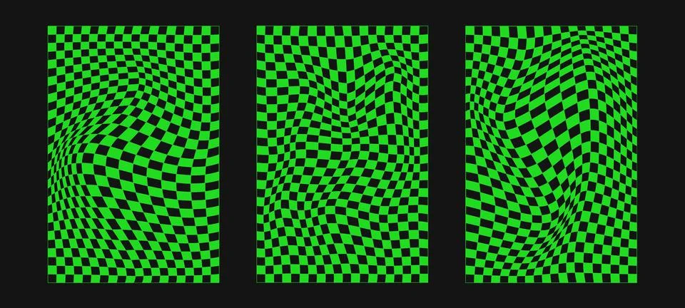 Abstract wireframes, cyberpunk elements and perspective green grids and spher Stock Illustration