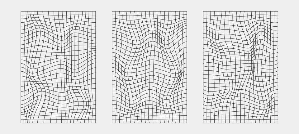 Abstract wireframes, cyberpunk elements and perspective black grids and sph.. Stock Illustration