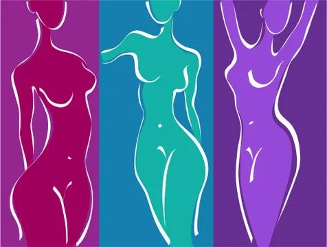 Abstract woman's body Stock Illustration