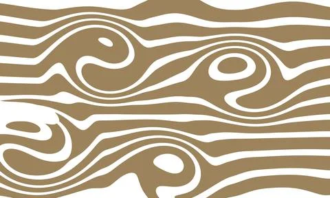 Abstract wood grain pattern with flowing brown and white organic lines isol.. イラスト素材