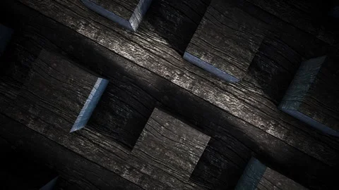 Abstract Wooden Cubes Background Video stock 265878135