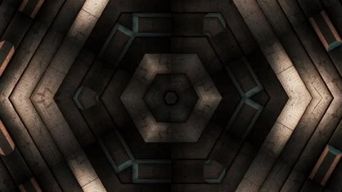 Abstract Wooden Hexagon Pattern Stock Footage 265999780