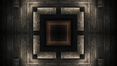 Abstract Wooden Squares Pattern Video stock 266013587