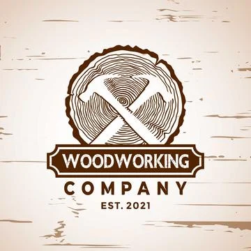 Abstract Woodworking logo Design element stock vector illustration Illustration