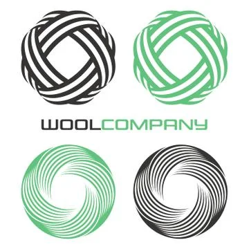 Abstract wool logo Stock Illustration