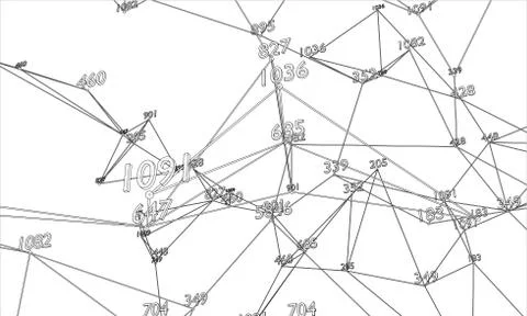 Abstract word cloud Outline Stock Illustration