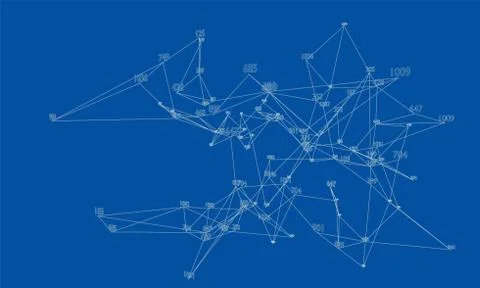 Abstract word cloud Outline 库存插图