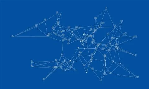 Abstract word cloud Outline. Vector Stock Illustration