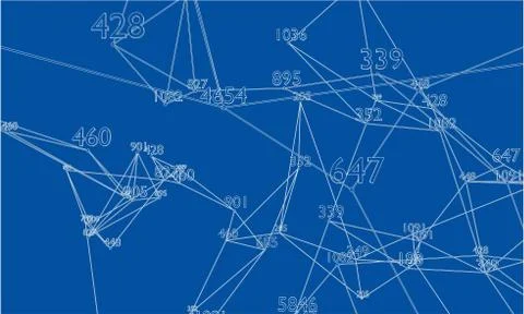 Abstract word cloud Outline. Vector Stock Illustration