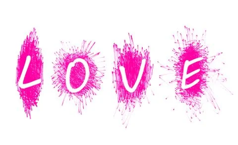 Abstract word "Love" with design elements Illustrazione stock