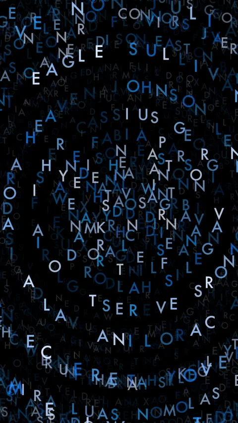 Abstract Word Spiral Exploring the Visual Dynamics Present in Typography Stock Footage 287897608