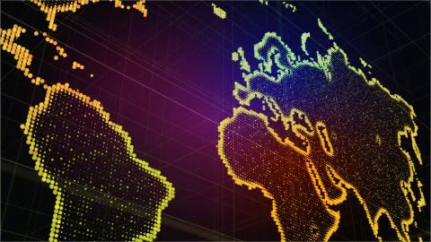 Abstract worl map connection backround. 3d illustration イラスト素材