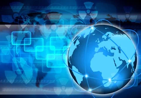 Abstract the world business  and technology Illustrazione stock