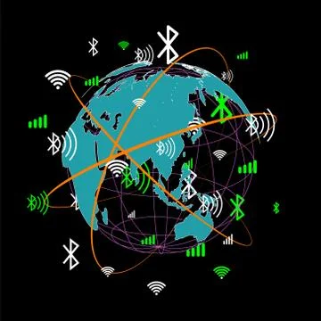 Abstract world communication. Illustrazione stock