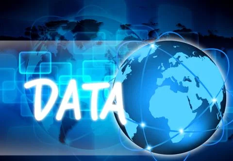 Abstract the world data 库存插图