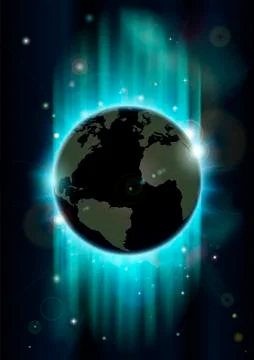 Abstract world globe space background Stock Illustration