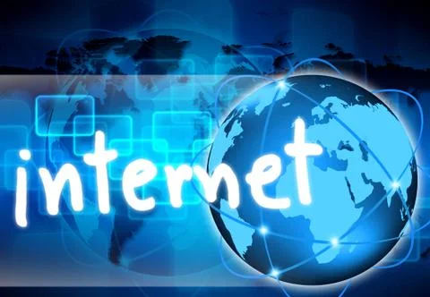 Abstract the world internet 库存插图