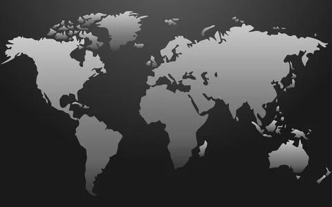 Abstract world map. 3D globe world map. Vector Illustration Stock Illustration