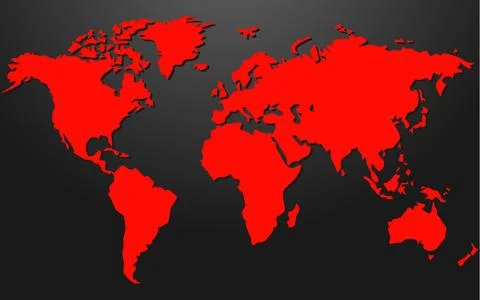 Abstract world map. 3D globe world map. Vector Illustration Illustrazione stock