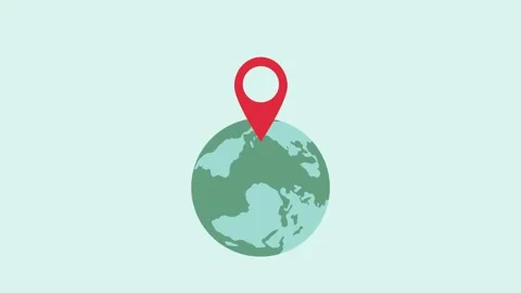 An abstract world map animation featuring dynamic location pointers. 스톡 동영상 303494065