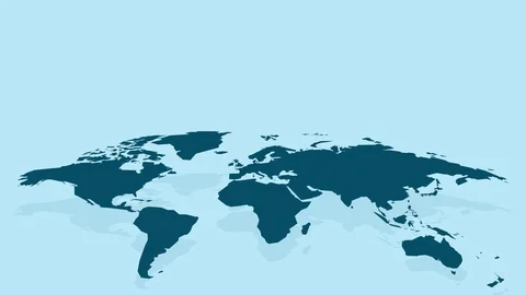 Abstract world map with characters in tie, concept for social communication Stock Footage 118646812